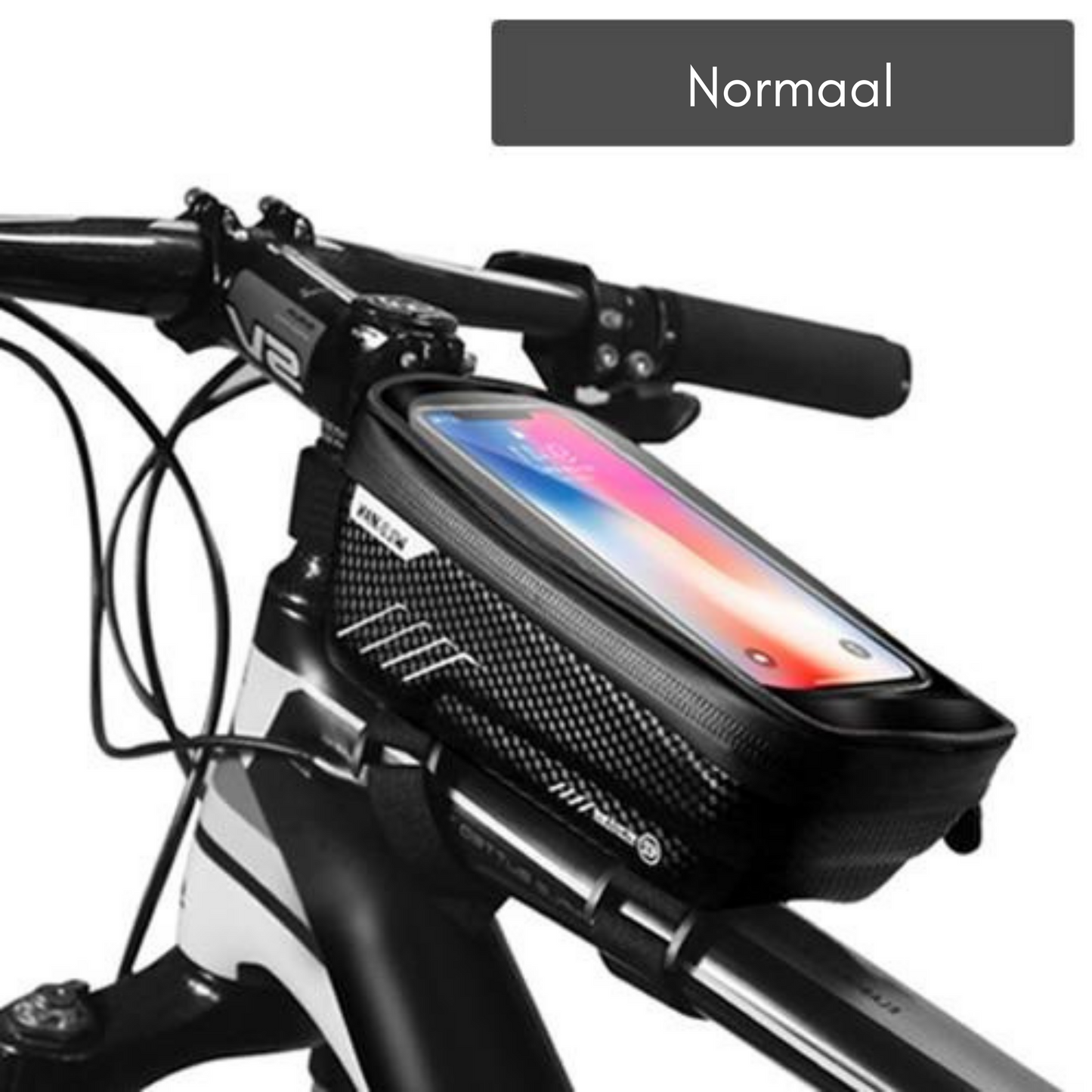 Fahrrad-Rahmentasche mit Touchscreen-Fenster