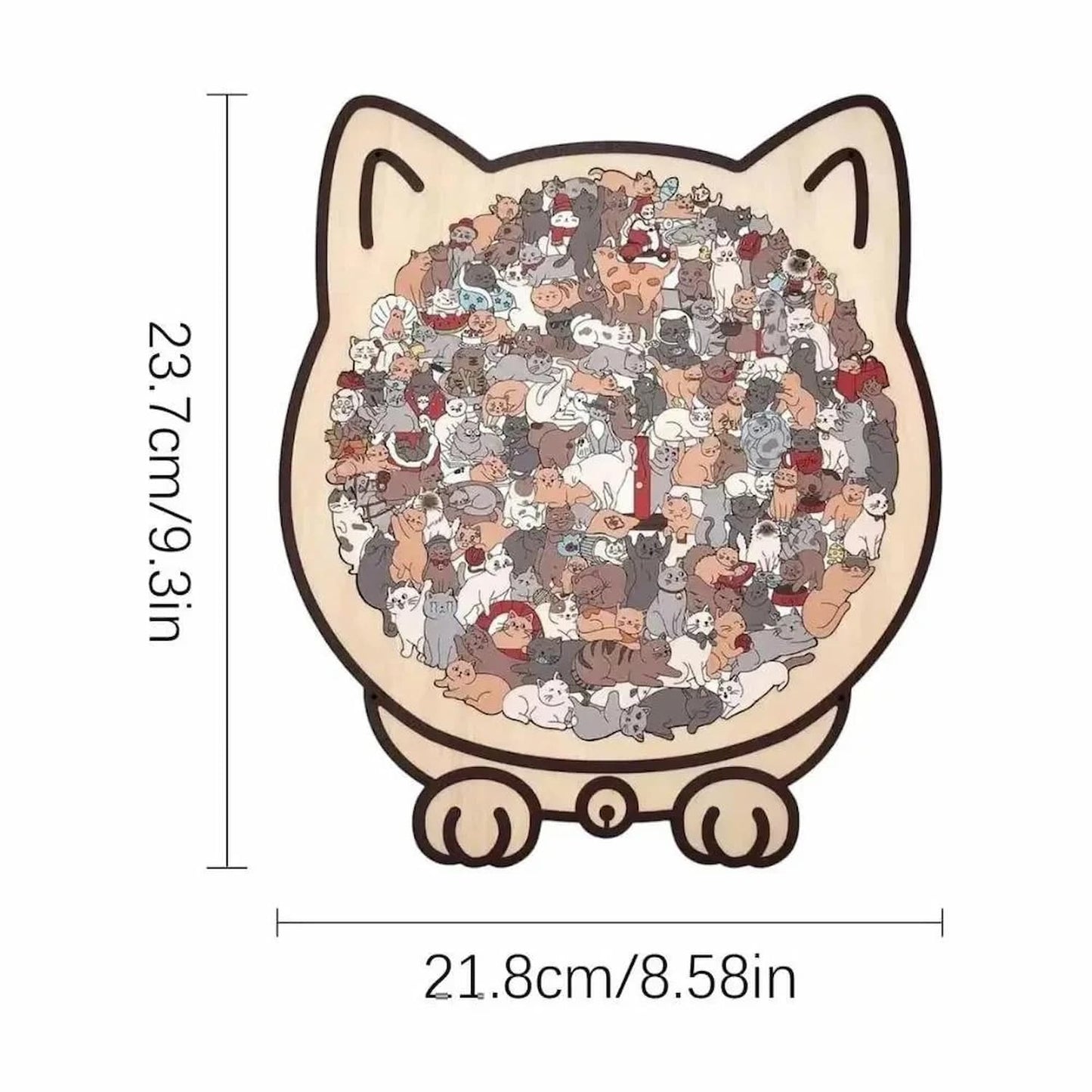 CatPuzzle - Holzpuzzle Katze 135 Teile — Kunst, Ruhe & Stil vereint in einem Set