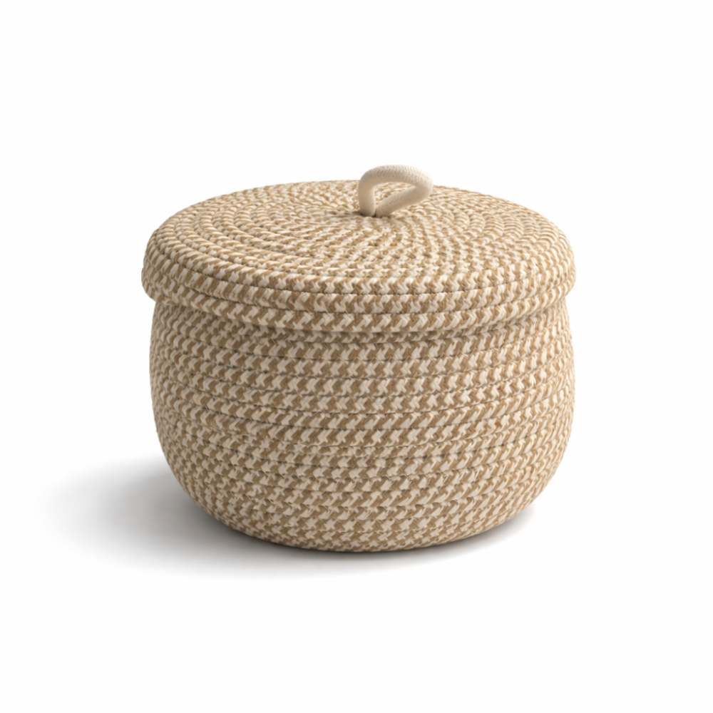 Gewebter Aufbewahrungskorb | Runder Aufbewahrungskorb | Handgewebte Boho | CasaWeave