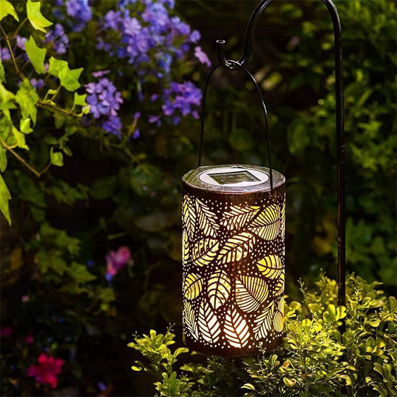 Solar Gartenlaterne mit Sonnenblumen-Muster