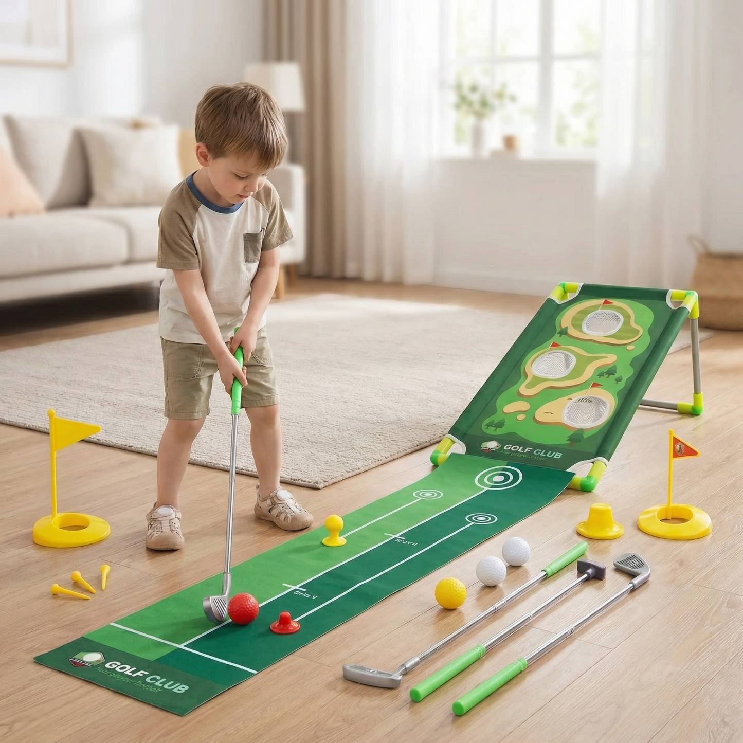 Mini-Golf-Set — Gemeinsam lachen, spielen und unvergessliche Familienmomente schaffen!