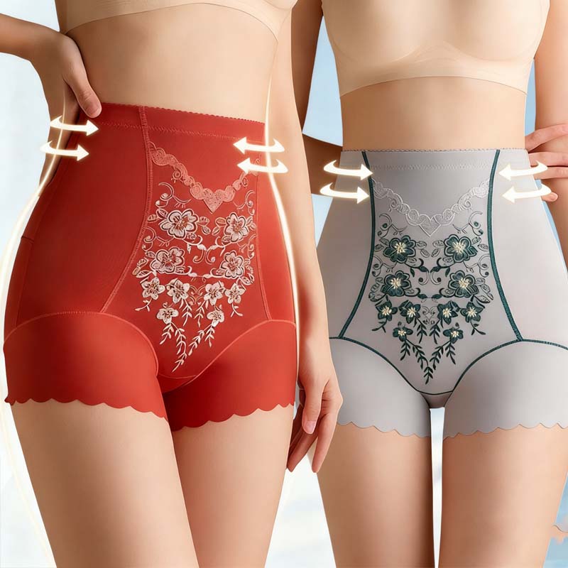 Grace – Bestickter High-Waist Bauchweg-Slip