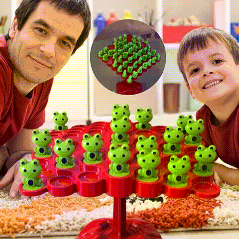 Gleichgewicht Frosch Spiel | Montessori Gleichgewichtsspiel | Lernspiel für Kinder & Erwachsene | Fördert Konzentration & Motorik