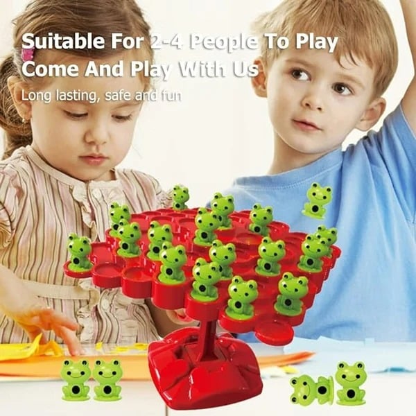 Gleichgewicht Frosch Spiel | Montessori Gleichgewichtsspiel | Lernspiel für Kinder & Erwachsene | Fördert Konzentration & Motorik