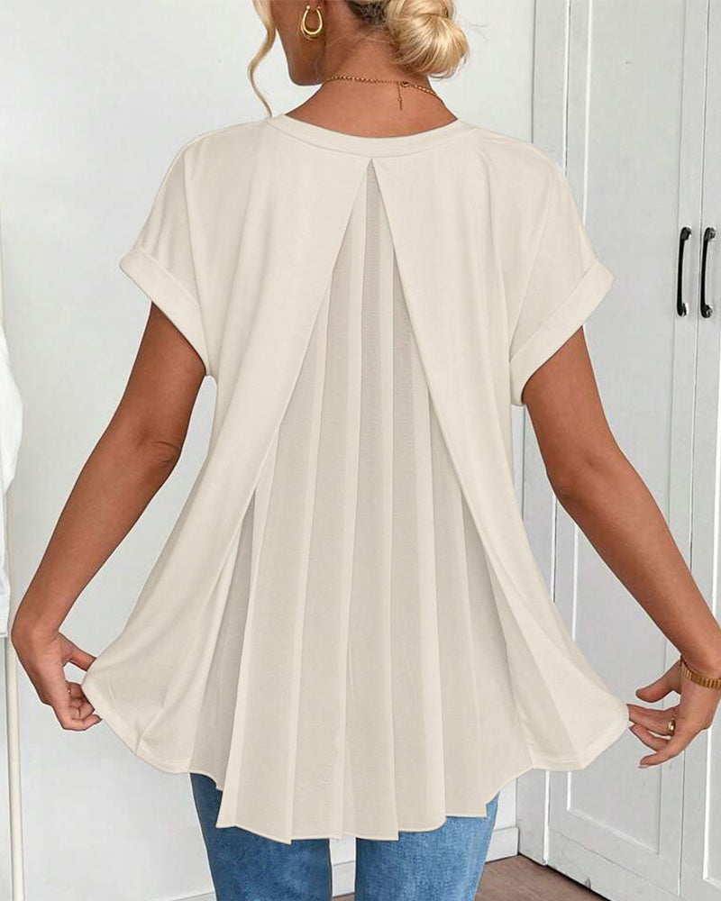 Liyanna – Patchwork T-Hemd Mit Kurzen Ärmeln