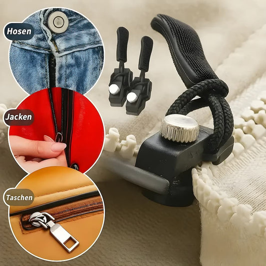 RepairZip - Reißverschluss-Schieber Reparaturset – Universell & langlebig aus Metall | 5+5 Gratis
