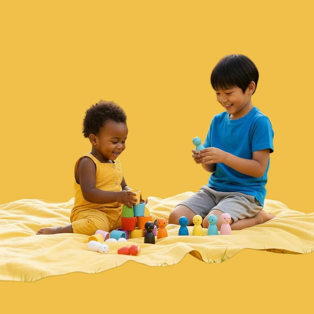 WoodFigures - Montessori-Holzspielzeug für leichtes Lernen für Kinder