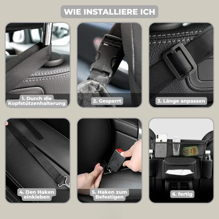 Auto-Organizer zwischen Sitzen – Ordnung für unterwegs