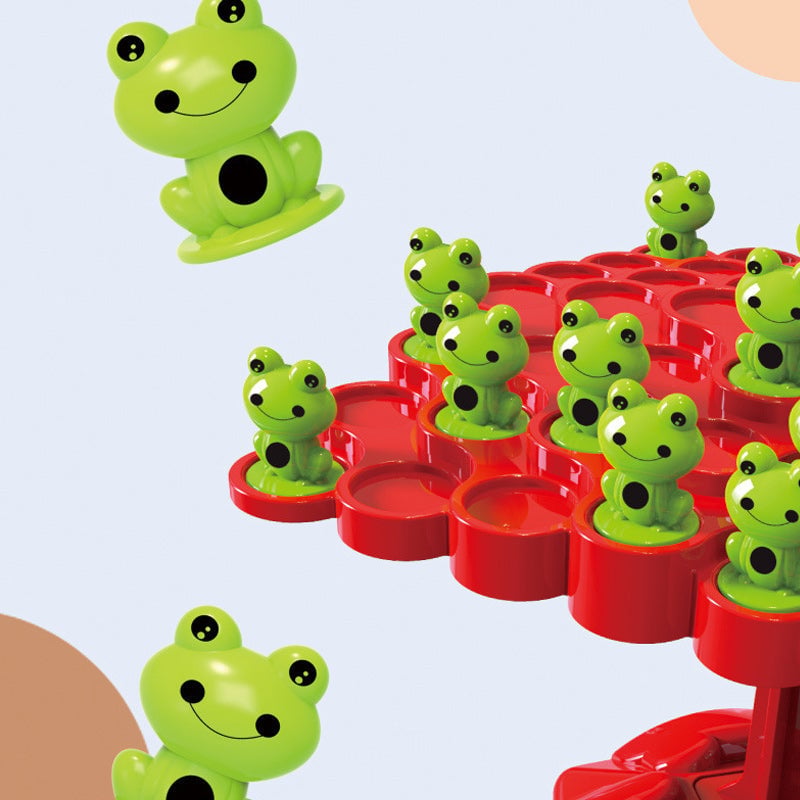 Gleichgewicht Frosch Spiel | Montessori Gleichgewichtsspiel | Lernspiel für Kinder & Erwachsene | Fördert Konzentration & Motorik