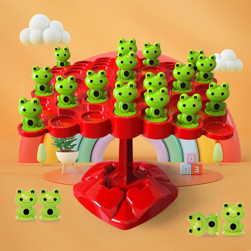 Gleichgewicht Frosch Spiel | Montessori Gleichgewichtsspiel | Lernspiel für Kinder & Erwachsene | Fördert Konzentration & Motorik