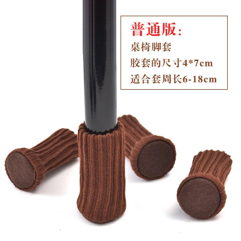 SilenStep Stuhlbeinsocken | Bodenschutz & Lärmminderung | Elastische Passform 6–18 cm | 4er-Pack