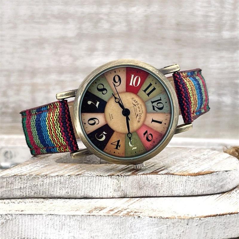 Armbanduhr | Vintage | Geflochtenes Stoffarmband | TimeWeave
