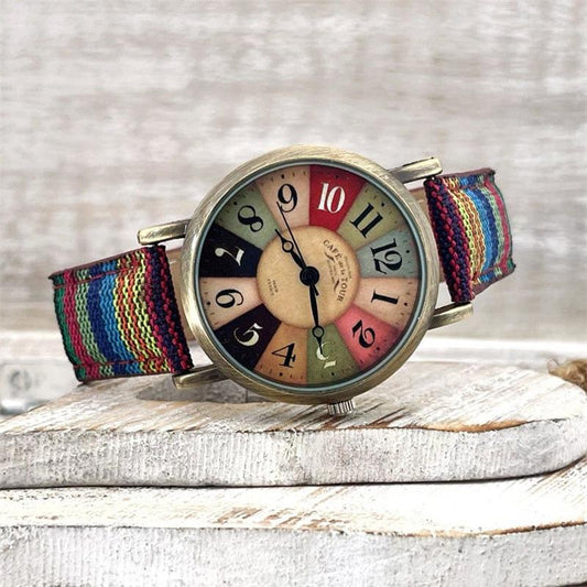 Armbanduhr | Vintage | Geflochtenes Stoffarmband | TimeWeave