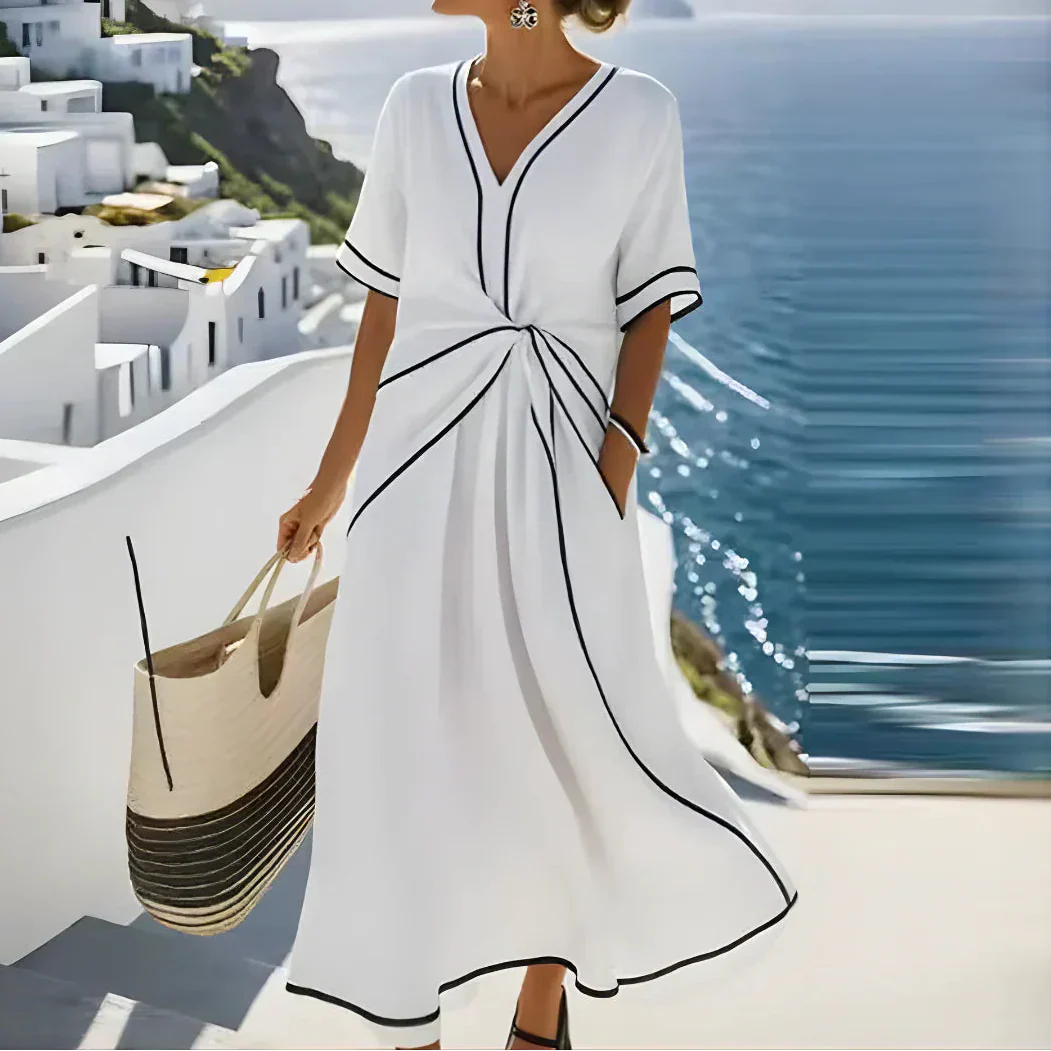 Moria - Elegantes Kleid mit Schmeichelnder Taille und Festlichem Chic