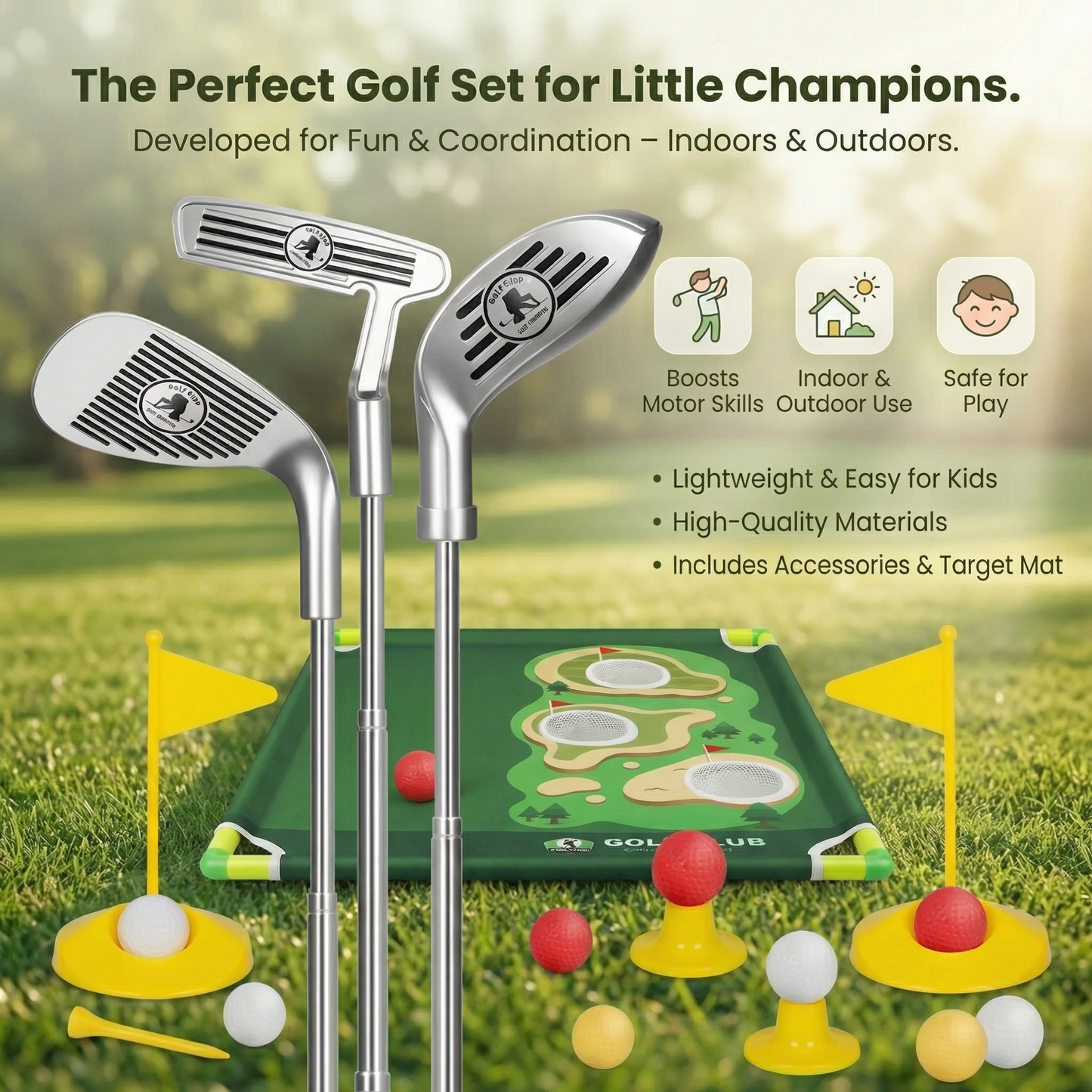 Mini-Golf-Set — Gemeinsam lachen, spielen und unvergessliche Familienmomente schaffen!