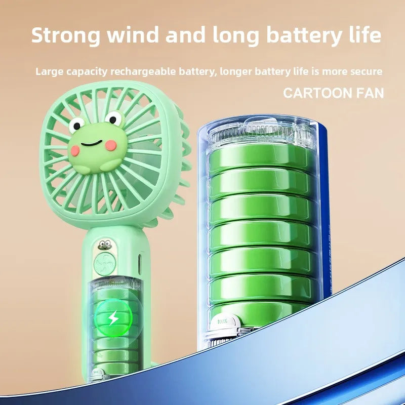 CooliFan Mini Handventilator | USB Wiederaufladbar | Leise & Kompakt | Cartoon-Stil | Perfekte Geschenkidee