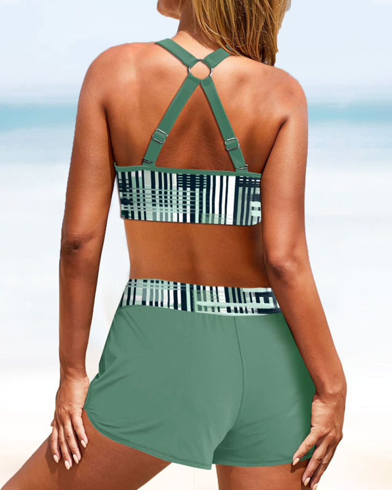 Janette - Hohe Taille Ripp-Bikini