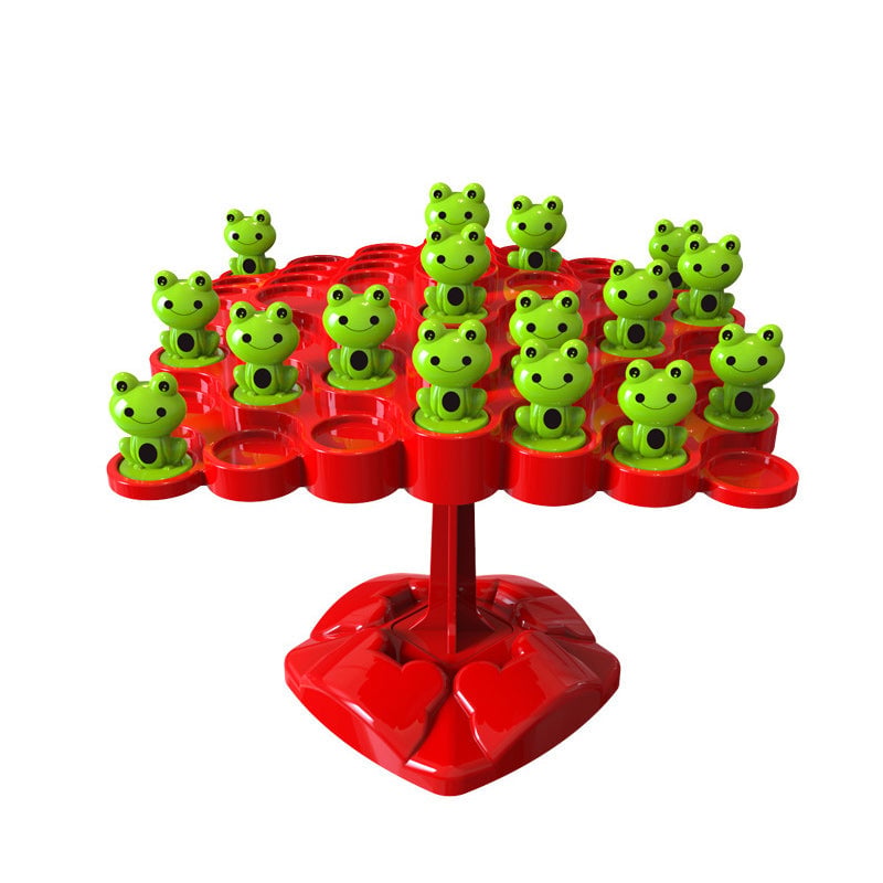 Gleichgewicht Frosch Spiel | Montessori Gleichgewichtsspiel | Lernspiel für Kinder & Erwachsene | Fördert Konzentration & Motorik