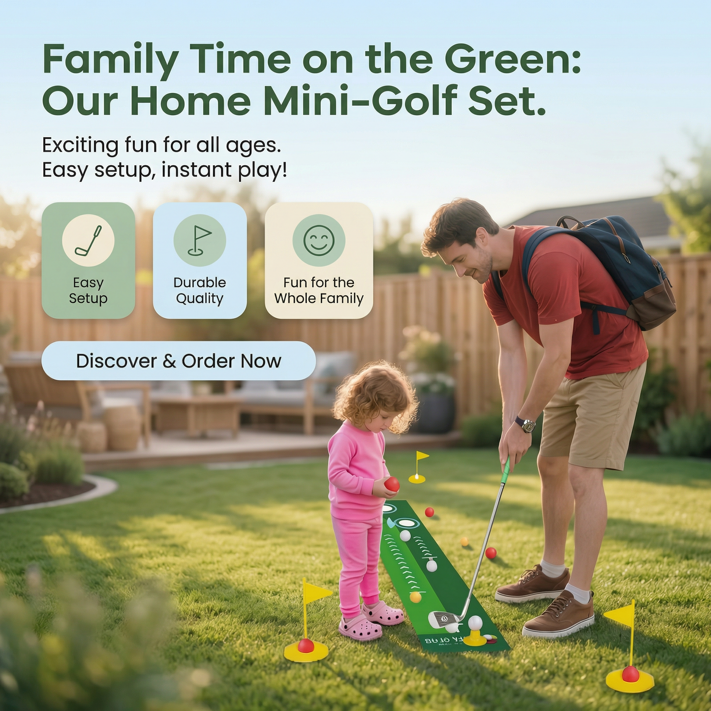 Mini-Golf-Set — Gemeinsam lachen, spielen und unvergessliche Familienmomente schaffen!