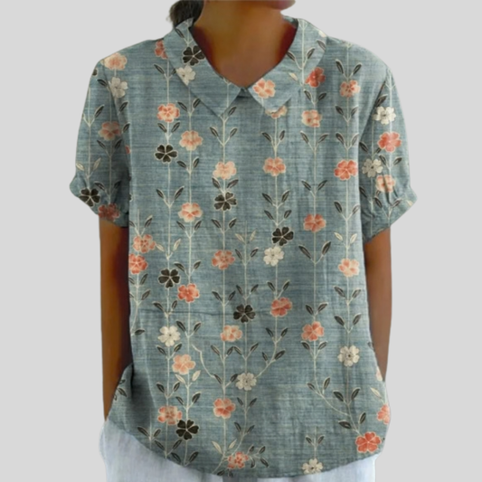Élora - Bluse mit Ausgerichteten Blumen