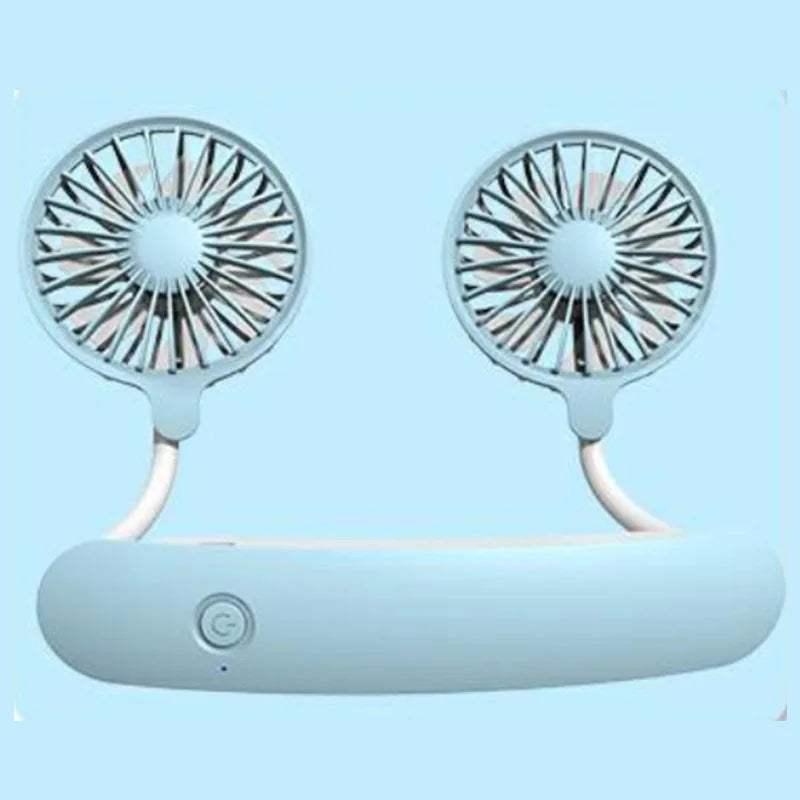 Breezino Mini Halsventilator | USB Wiederaufladbarer Nackenventilator | 30 cm Tragbarer Ventilator für Sport, Büro & im Freien
