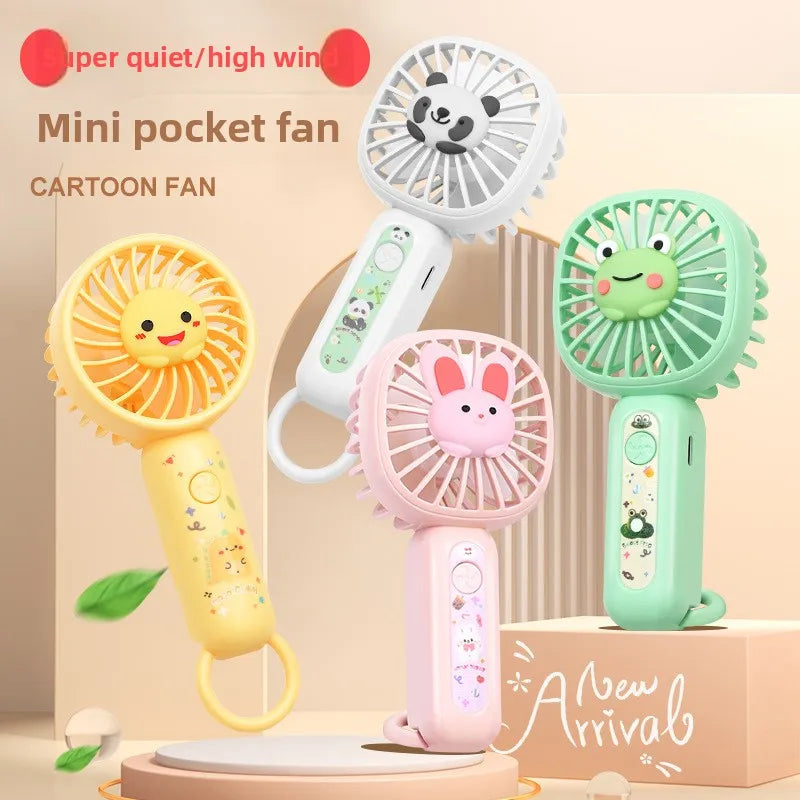 CooliFan Mini Handventilator | USB Wiederaufladbar | Leise & Kompakt | Cartoon-Stil | Perfekte Geschenkidee