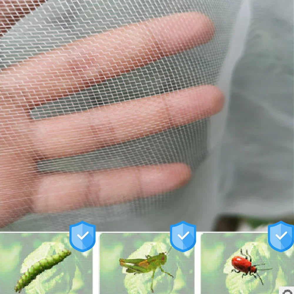 PlantGuard Pro Netzbeutel zum Pflanzenschutz | Nylon-Fruchtschutz | Kordelzugverschluss | Weiß