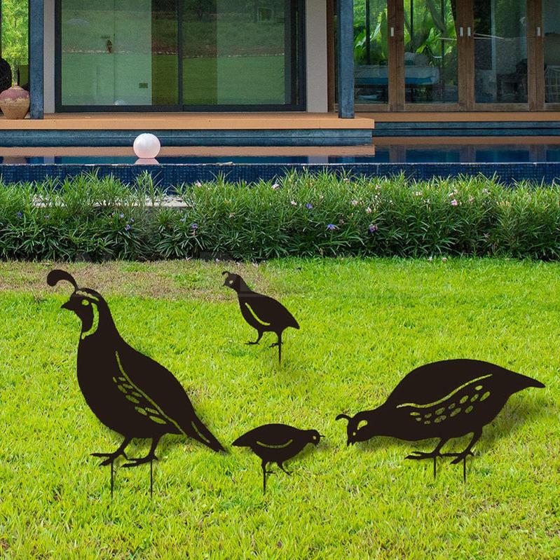 2+2 GRATIS | SwallowBloom – Sofortiger Charme mit wetterfesten Metall-Gartenspießen