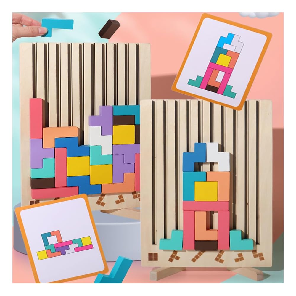 Holz-Stapelspiel – Fördert Logik, Konzentration und Feinmotorik bei Kindern!