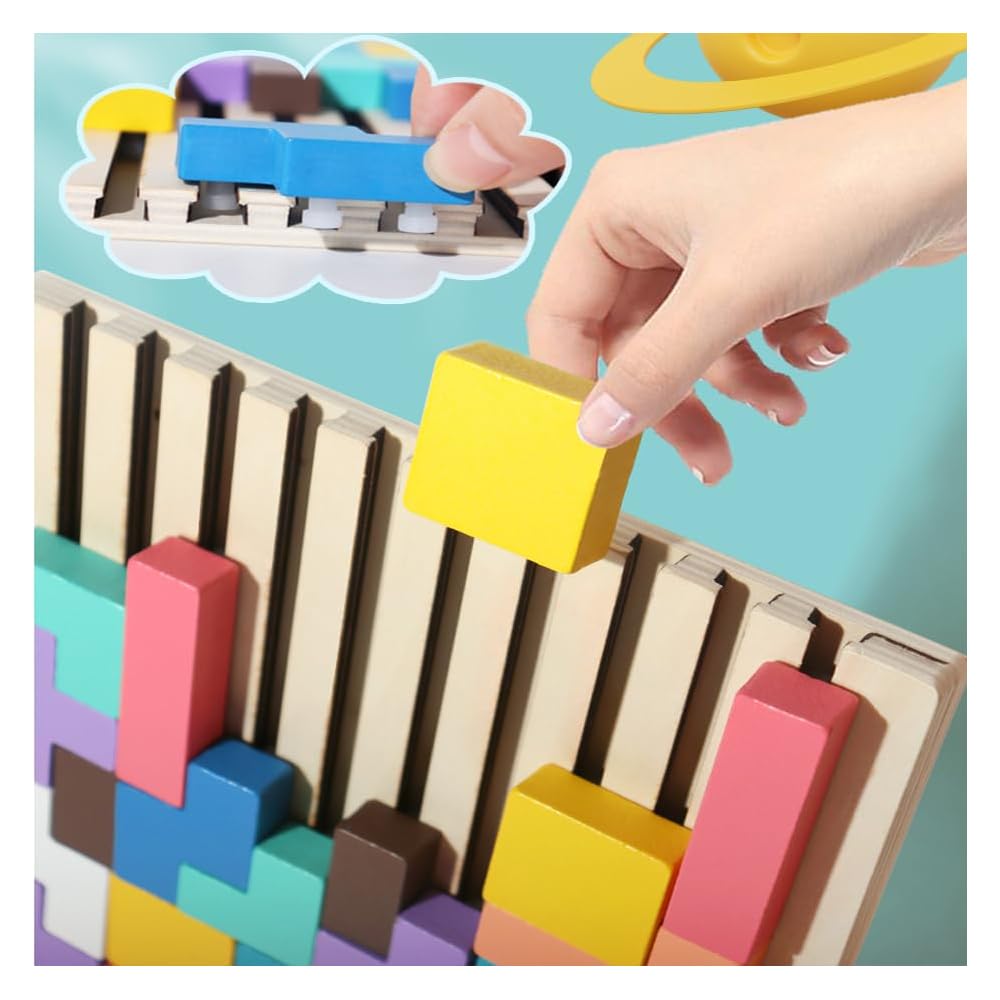 Holz-Stapelspiel – Fördert Logik, Konzentration und Feinmotorik bei Kindern!