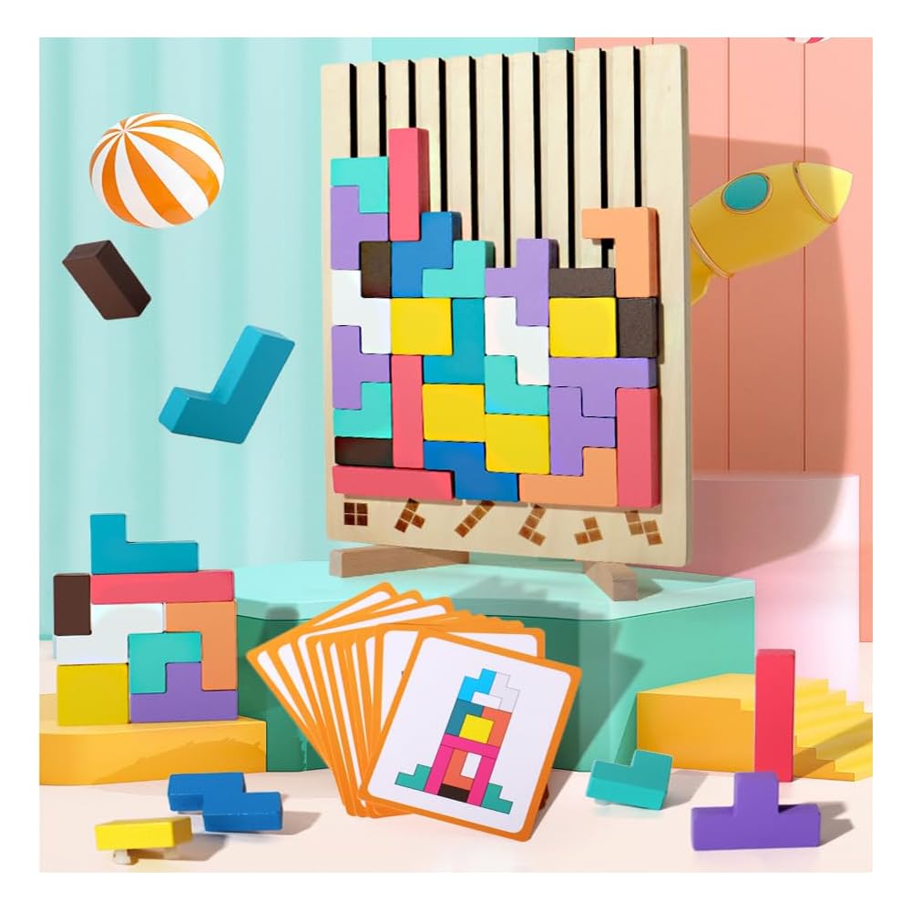 Holz-Stapelspiel – Fördert Logik, Konzentration und Feinmotorik bei Kindern!