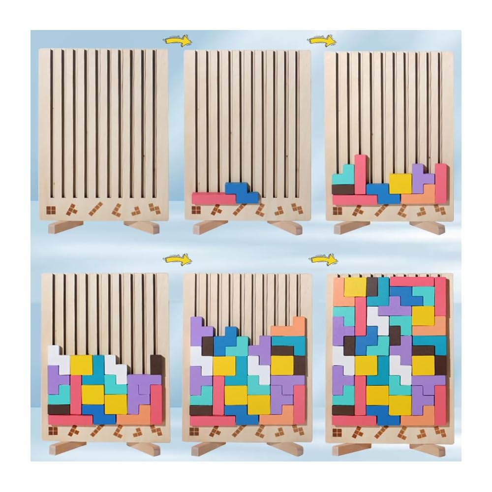 Holz-Stapelspiel – Fördert Logik, Konzentration und Feinmotorik bei Kindern!