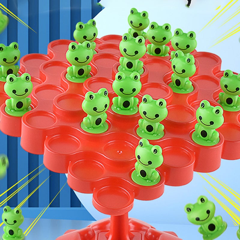 Gleichgewicht Frosch Spiel | Montessori Gleichgewichtsspiel | Lernspiel für Kinder & Erwachsene | Fördert Konzentration & Motorik