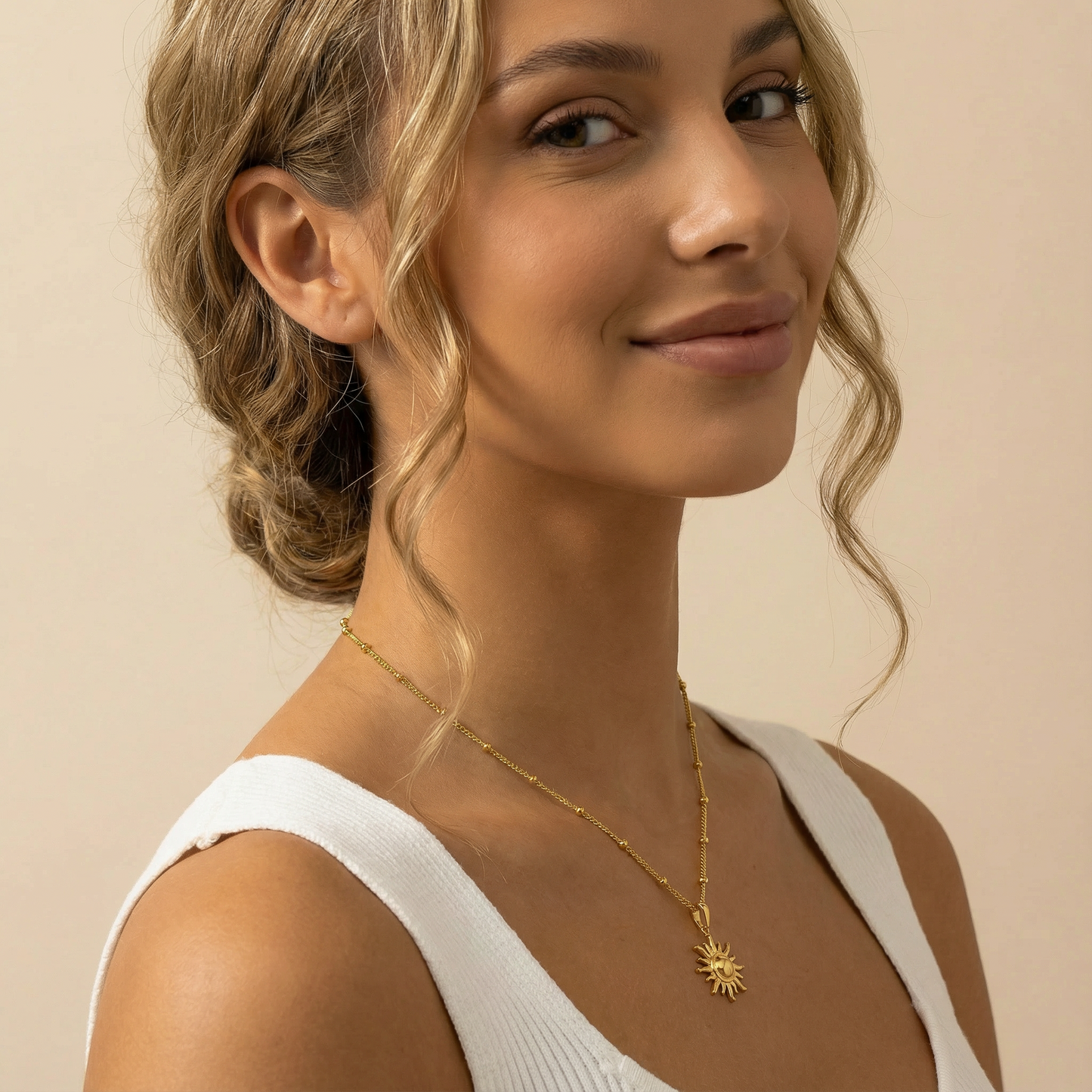 SOLARA | Sculpted Sun Necklace