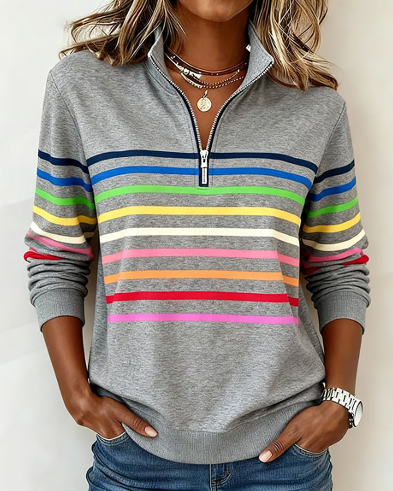 Uschi – Eleganter Pullover Mit Viertelreißverschluss