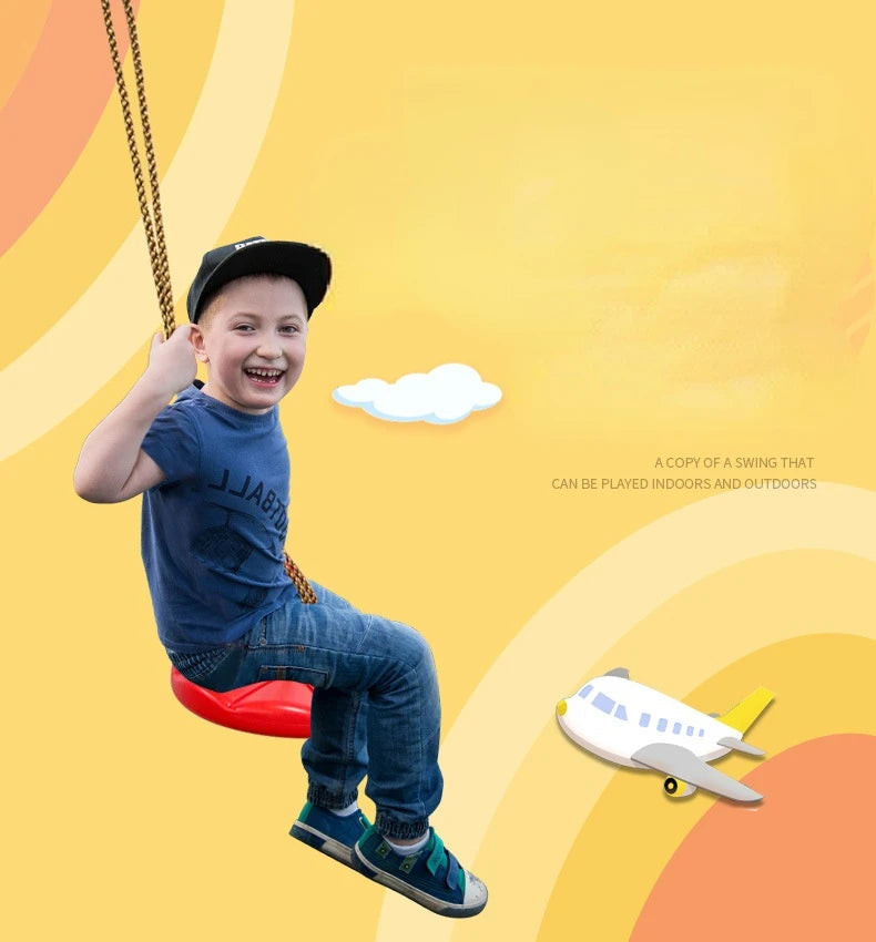 SWINGARA Kinderschaukel Sitz | Höhenverstellbar | Ø 27 cm | Geeignet für Garten & Innenbereich
