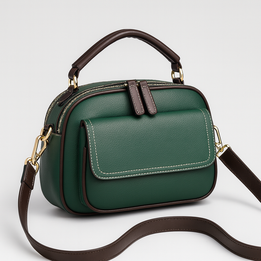 Chloe | Elegante Crossbody Bag mit zwei Lagen und breitem Tragegurt