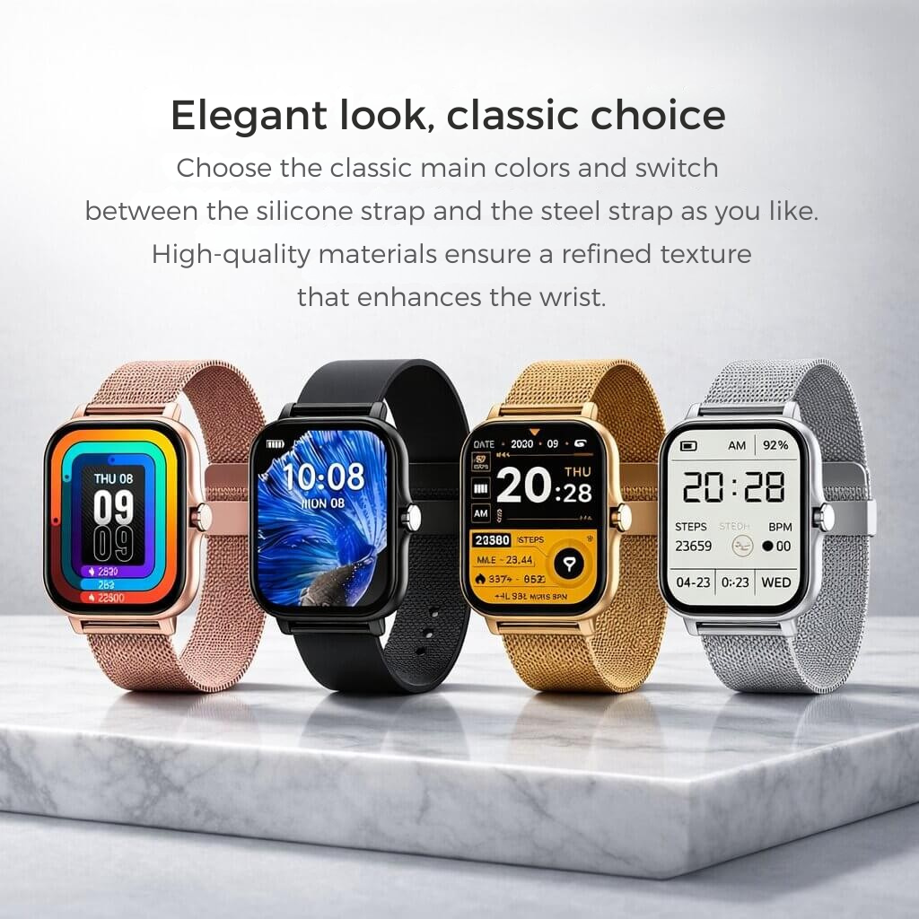 Smartwatch | Herzfrequenz und Schlafüberwachung | Bluetooth | Velnova