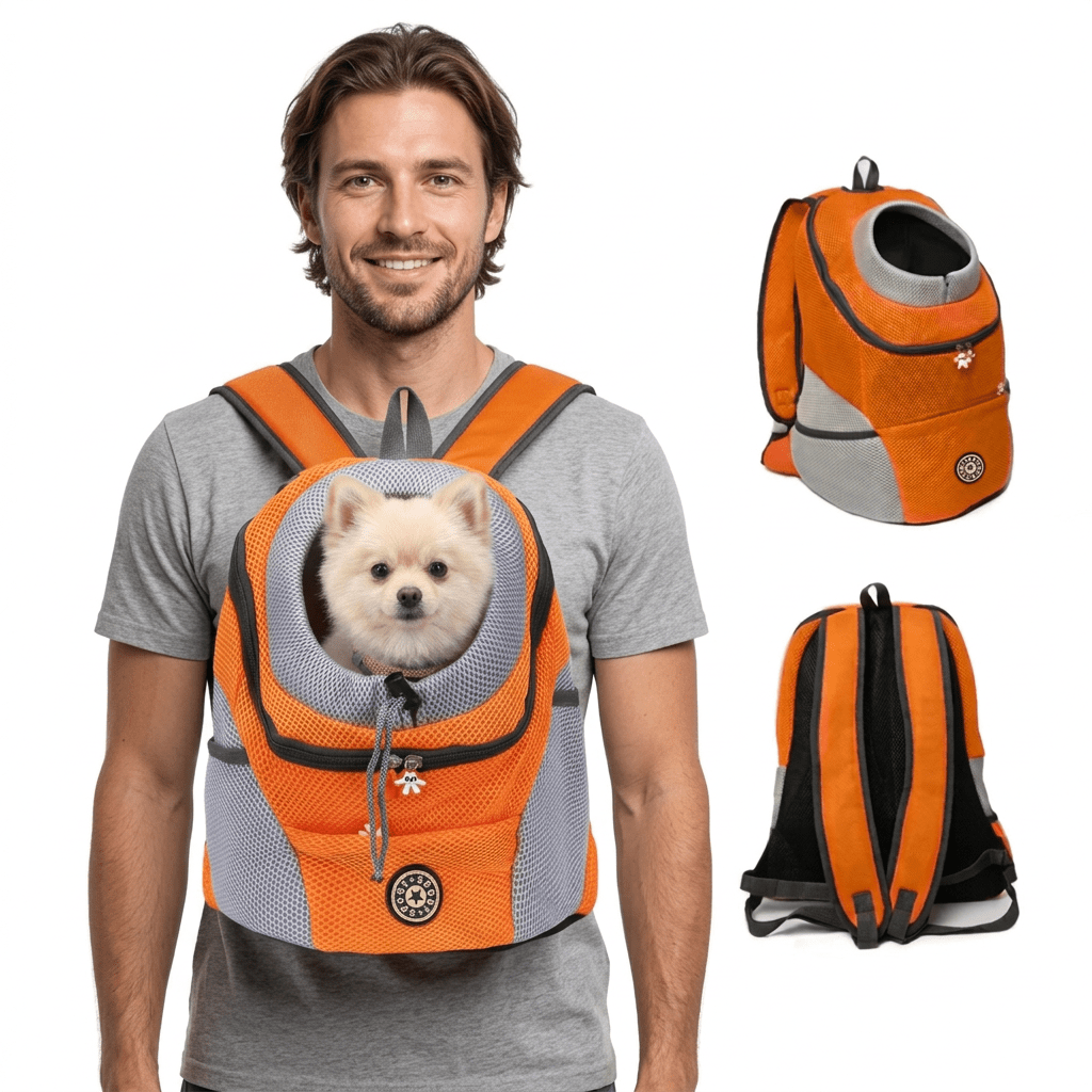 Hundetragetasche Rucksack ergonomisch mit Komfortpolsterung