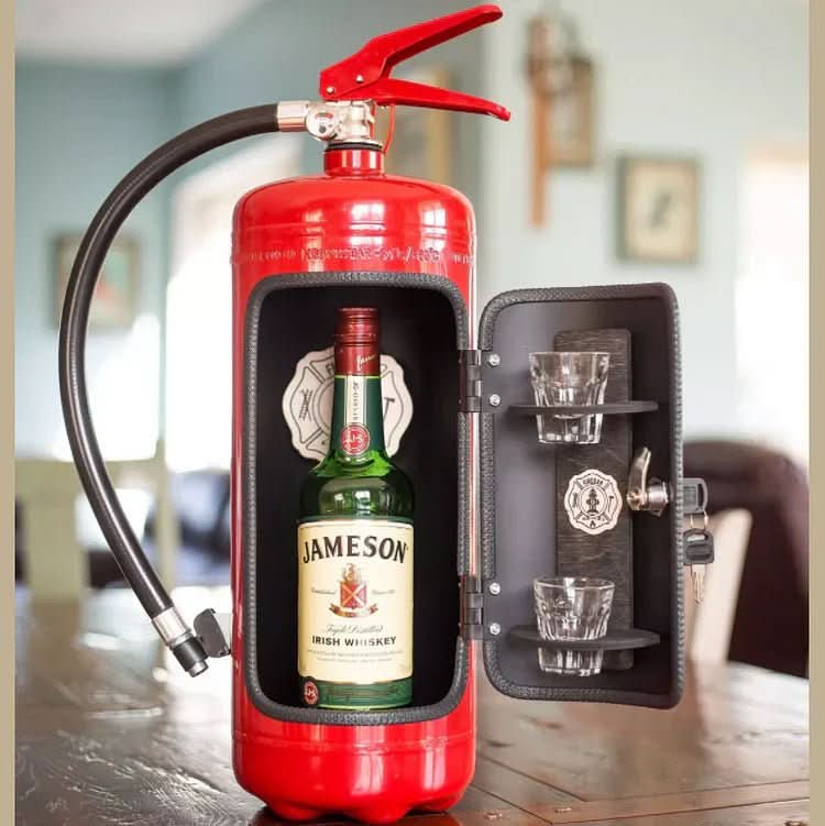 Feuerlöscher Mini Bar | Feuerlöscher Deko Safe | Metall Getränke Aufbewahrung | FireBar