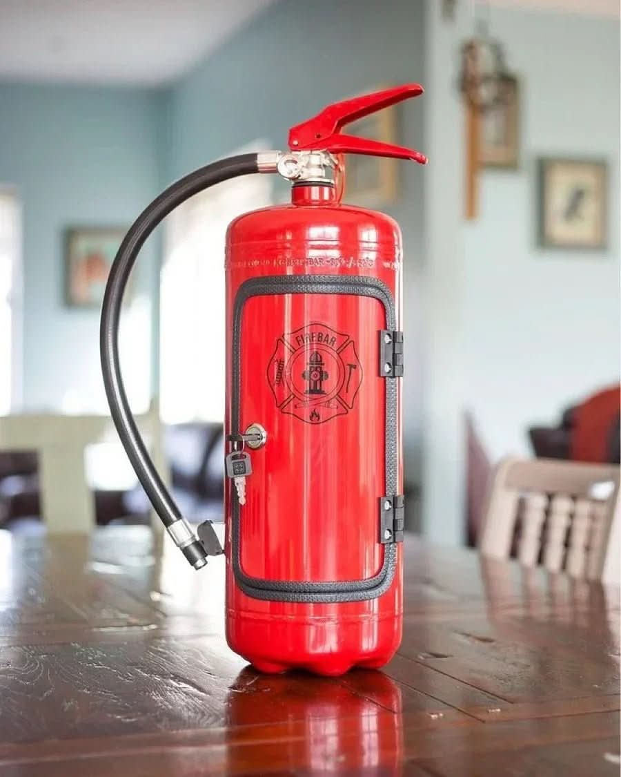 Feuerlöscher Mini Bar | Feuerlöscher Deko Safe | Metall Getränke Aufbewahrung | FireBar