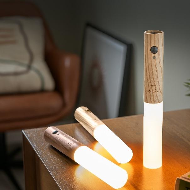 Wandleuchte | Bewegungssensor | Kabellos | Woodlamp
