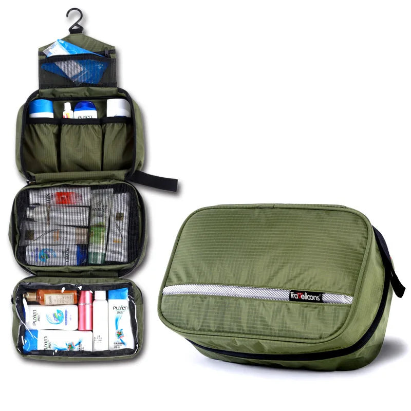 Travelior MaxPack Große Wasserdichte Kulturtasche für Männer & Frauen | Reise-Kosmetiktasche | Robustes Design & Viel Stauraum