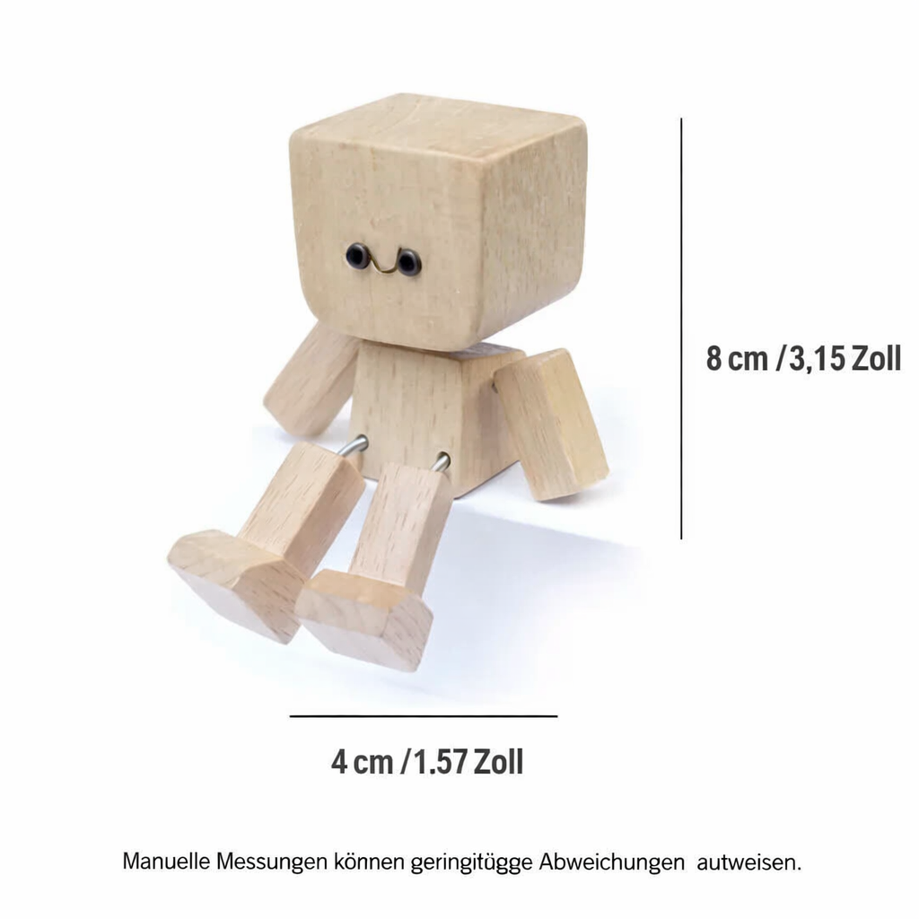 1+1 Gratis - Holz Deko Figur | Bewegliche Wippfunktion | Wechselbare Gesichter | WobbleWood