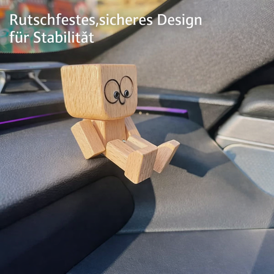 1+1 Gratis - Holz Deko Figur | Bewegliche Wippfunktion | Wechselbare Gesichter | WobbleWood