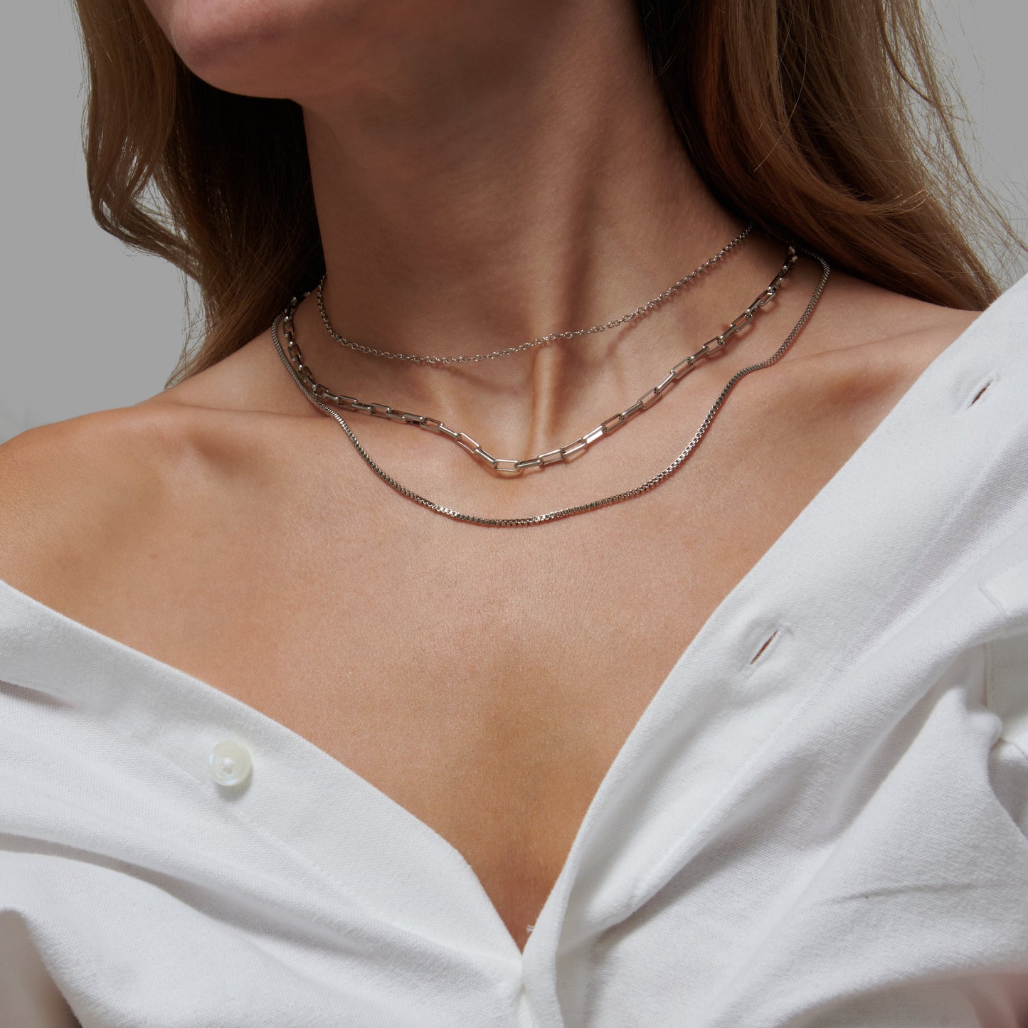 ORION - Geformte dreilagige Choker-Halskette