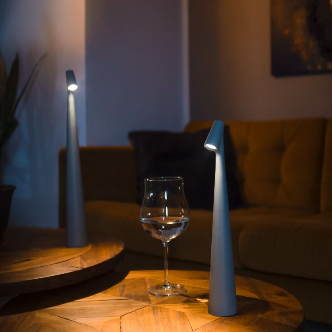 Kabellose Designer LED Tischlampe | 3-Stufen Touch-Dimmung | 2700K Warmweiß | Sydney