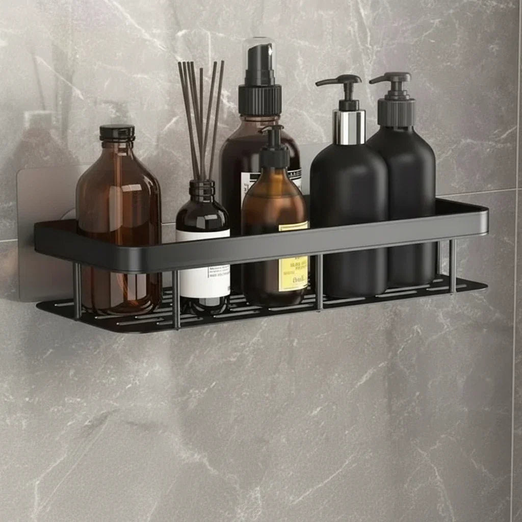 Kleberegal Bad | Bohrfrei  & Edelstahl | Selbstklebend | Mountra