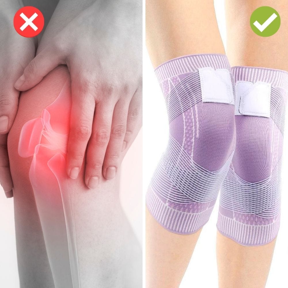 1+1 Gratis | Knieschmerzen | Sofortige Unterstützung | Kompressionsbandage mit Stabilisierung | KneeRelief