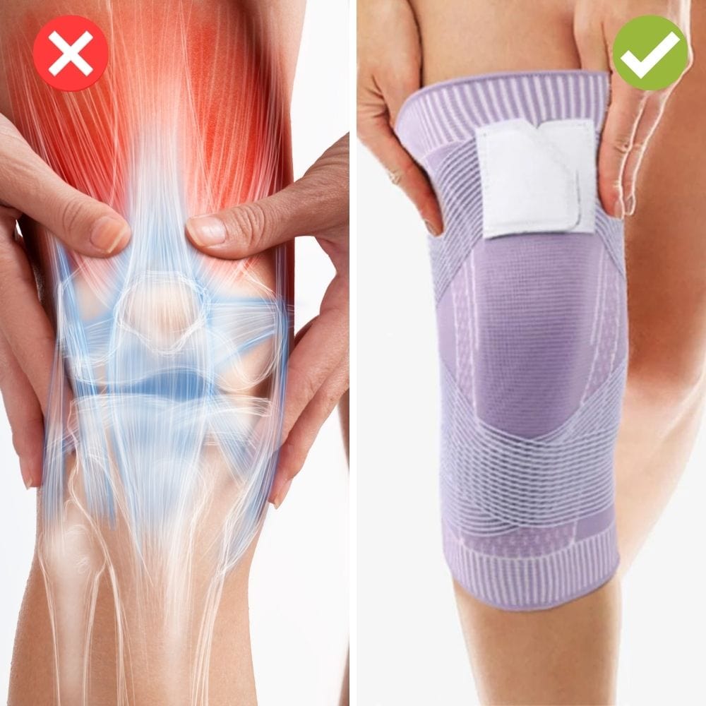 1+1 Gratis | Knieschmerzen | Sofortige Unterstützung | Kompressionsbandage mit Stabilisierung | KneeRelief
